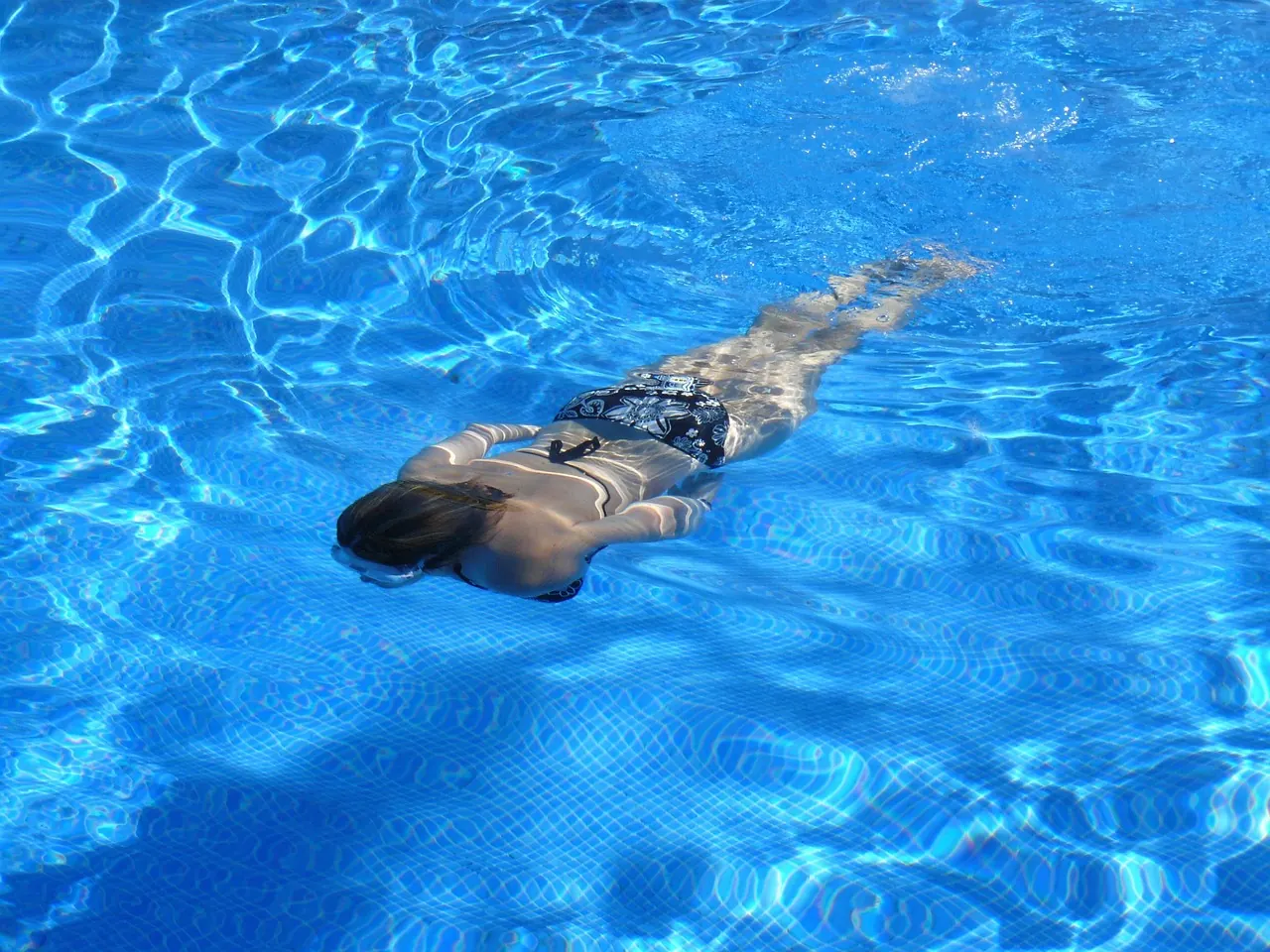 blue pool water