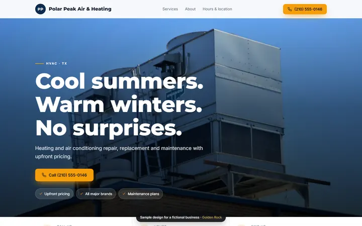 Polar Peak Air website design