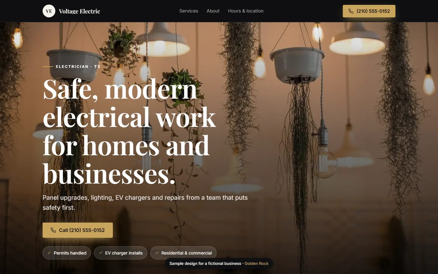 Voltage Electric website design